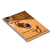 Carnet Scène de bureau Tasbih marron chaud (Côté Droit)