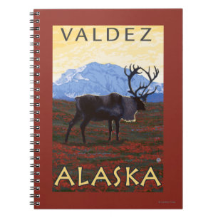 Carnet Scène de caribou - Valdez, Alaska