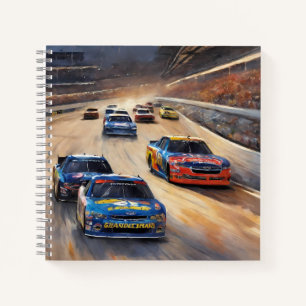 Carnet Scène de course haute vitesse colorée au crépuscul