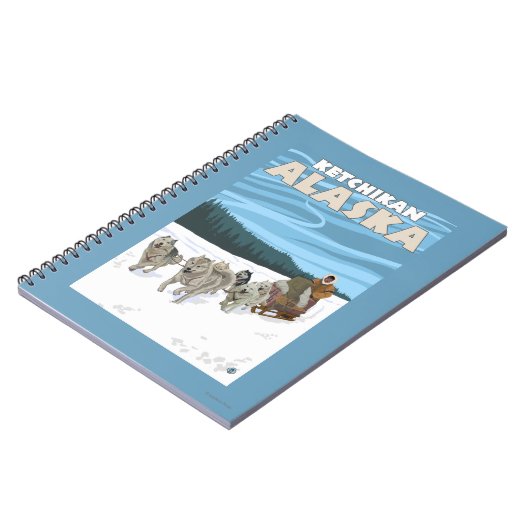 Carnet Scène de couture de chien - Ketchikan, Alaska (Côté gauche)