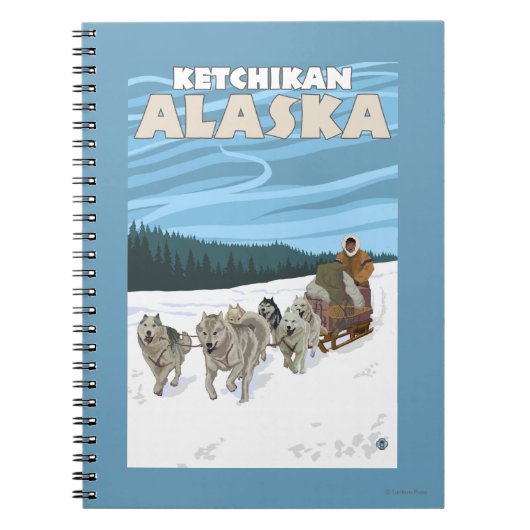 Carnet Scène de couture de chien - Ketchikan, Alaska (Devant)