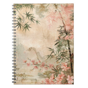 Carnet Scène de jardin de fleurs de cerisier (1)