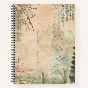 Carnet Scène de jardin de fleurs de cerisier (2)