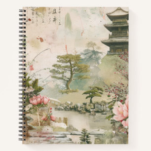 Carnet Scène de jardin de fleurs de cerisier (3)