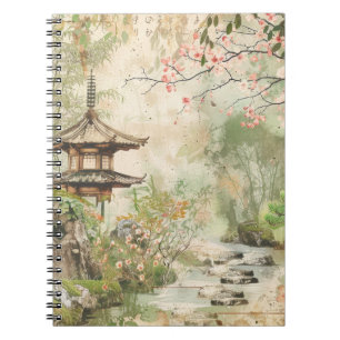 Carnet Scène de jardin de fleurs de cerisier (4)