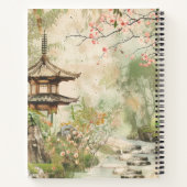 Carnet Scène de jardin de fleurs de cerisier (4) (Dos)