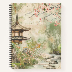 Carnet Scène de jardin de fleurs de cerisier (4)