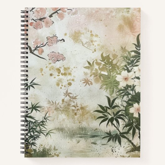 Carnet Scène de jardin de fleurs de cerisier (6) (Devant)