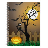 Carnet Scène de jardin d'Halloween effrayant (Devant)