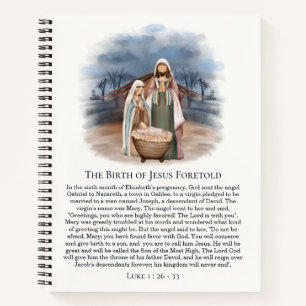 Carnet Scène de la Nativité - Marie, Joseph et nouveau-né