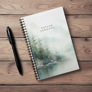 Carnet Scène de nature de lac de montagne rustique avec n