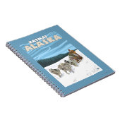 Carnet Scène de traînée de chien - Katmai, Alaska (Côté Droit)