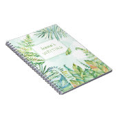 Carnet Scène Feuille d'aquarelle tropicale (Côté Droit)