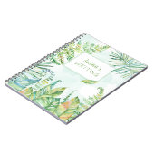 Carnet Scène Feuille d'aquarelle tropicale (Côté gauche)