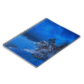 Carnet Scène hivernale nocturne avec pins enneigés (Côté gauche)