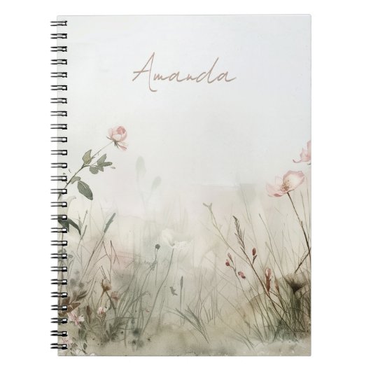 Carnet Scène rêvée de fleurs de printemps (Devant)