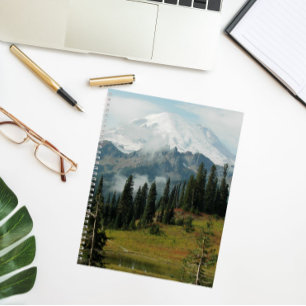 Carnet Scenic Mount Rainier Landscape Photo Notebook