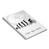 Carnet Schéma de l'évolution humaine du cyclisme moderne (Côté Droit)