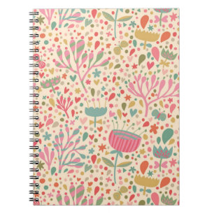Carnet Schéma floral clair