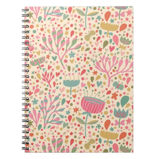 Carnet Schéma floral clair (Devant)