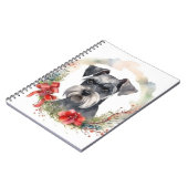 Carnet Schnauzer Christmas Wreath Festive Pup (Côté gauche)