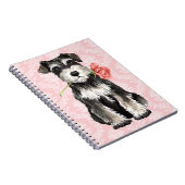 Carnet Schnauzer de rose de Valentine mini (Côté Droit)