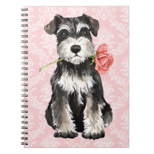 Carnet Schnauzer de rose de Valentine mini