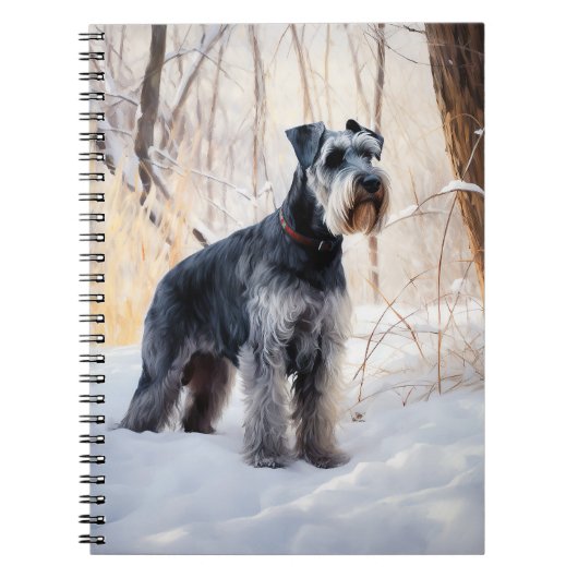 Carnet Schnauzer Laisser neiger Noël (Devant)