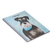 Carnet Schnauzer (Miniature) Peinture - Chien original mi (Côté Droit)
