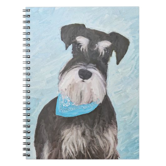Carnet Schnauzer (Miniature) Peinture - Joli chien origin (Devant)