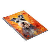 Carnet Schnauzer miniature Thanksgiving d'automne (Côté Droit)