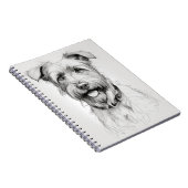 Carnet Schnauzer Portrait Crayon (Côté Droit)