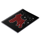 Carnet Schnauzer Standard Christmas Dog Buffalo Plaid (Côté gauche)