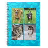 Carnet School Four Photo Blue Flowers Classroom (Devant)