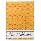 Carnet School Pattern With Rainbow Hearts School (Devant)