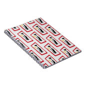 Carnet Schrödinger's Cat Mid Century Rouge moderne (Côté Droit)