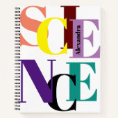 Carnet "SCIENCE" coloré personnalisé (Devant)