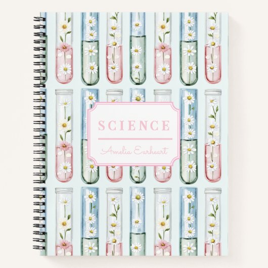 Carnet Science des tubes à essai floraux (Devant)