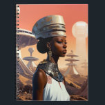 Carnet Science-fiction futuriste de la reine afrofuturist<br><div class="desc">Produits d'art Imaginaire de The Lunarium.</div>