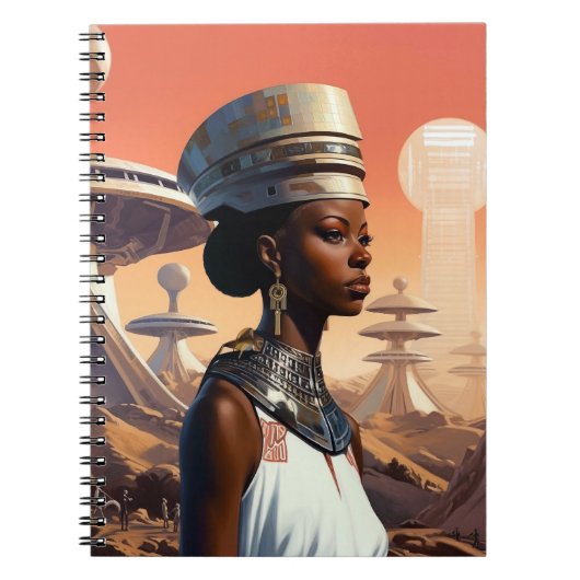 Carnet Science-fiction futuriste de la reine afrofuturist (Devant)