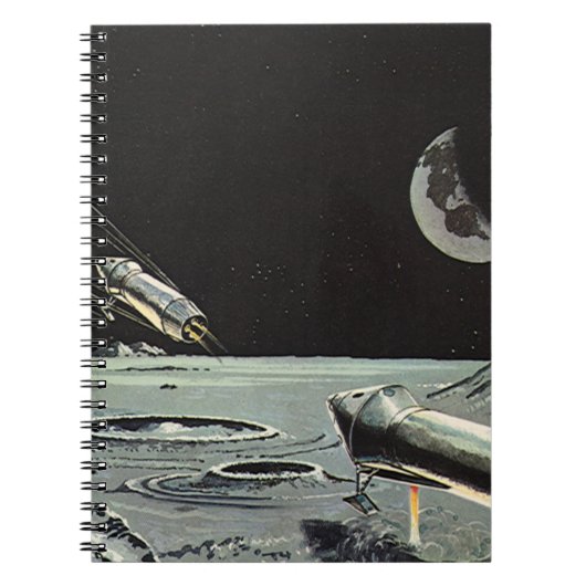 Carnet Science-fiction vintage, Rocket Ships Moon Planets (Devant)