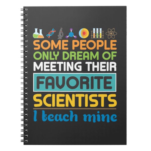 Carnet Science Professeur Biologie Chimie Physique Scient (Devant)