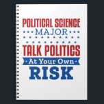 Carnet Sciences politiques Parler de politique et de poli<br><div class="desc">Conception amusante pour la science politique ou poli sci majeure dans le collège ou l'université. Sciences politiques conception de nouveauté majeure avec des citations politiques amusantes. Grande idée de diplôme pour étudiant en sciences poli</div>