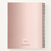 Carnet Scketchbook rose or blush photo monogramme (Dos)