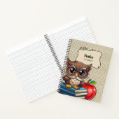 Carnet scolaire de la Chouette de livre d'étudiant (Intérieur)