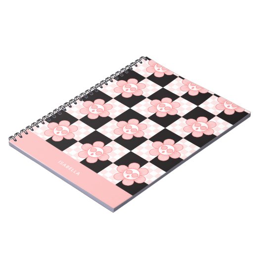 Carnet scolaire pour filles Checkers (Côté gauche)