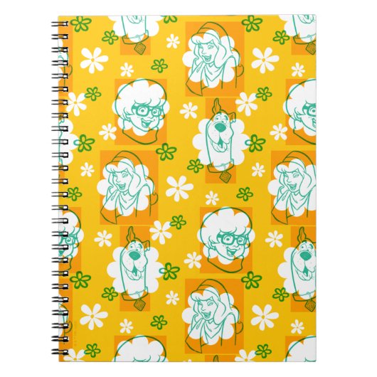 Carnet Scooby-Doo | Modèle floral de caractère (Devant)