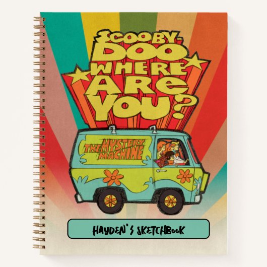 Carnet Scooby-Doo "Où Es-Tu ?" Retro Van Sketch (Devant)