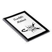Carnet Scorpio Black Scorpion Star Sign Custom (Côté Droit)
