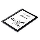 Carnet Scorpio Black Scorpion Star Sign Custom (Côté gauche)